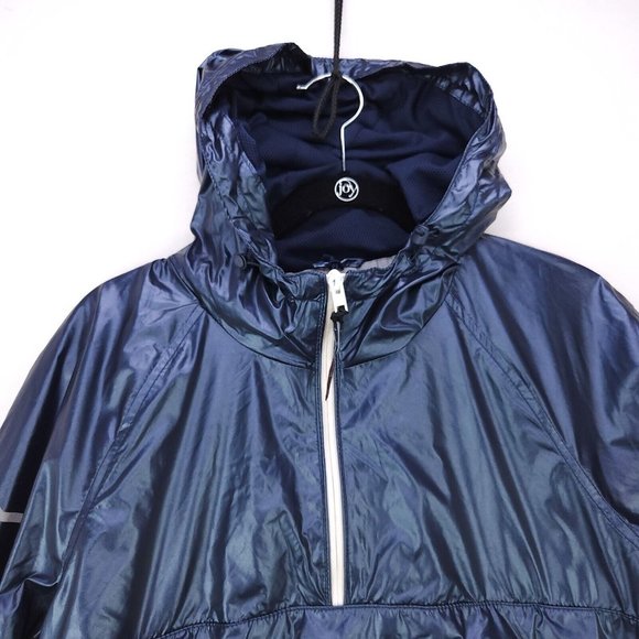 Tommy Jeans Windbreaker Hoodie Jacket Womens Medium Pocket Half Zip Oversized - Picture 15 of 16